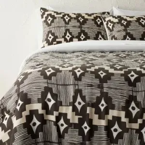 3pc King Day in Day Out Printed Comforter and Sham Set Dark Gray - Opalhouse designed with Jungalow