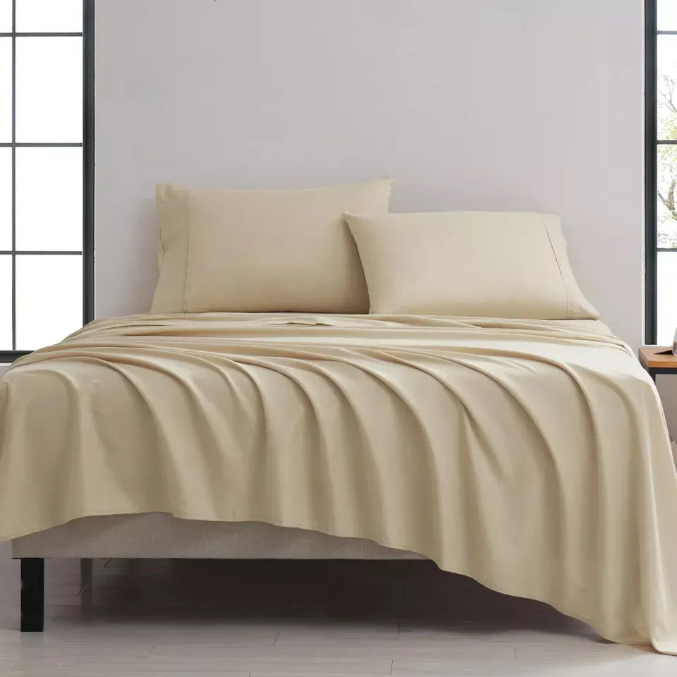 4-Piece: Kathy Ireland Twill Weave Luxury Sheet Set