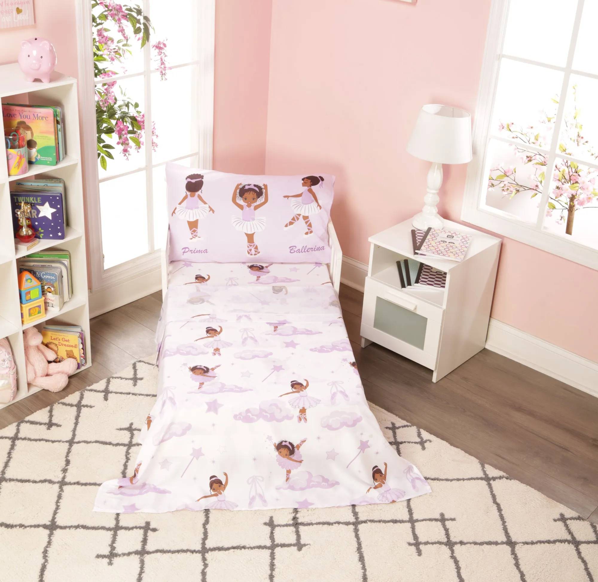 4 Piece Toddler Bedding Set – African American Ballerina