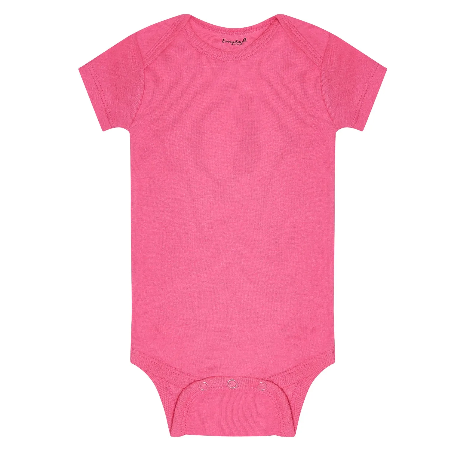 7 Pack Pink Short Sleeve Baby Bodysuits for Girls