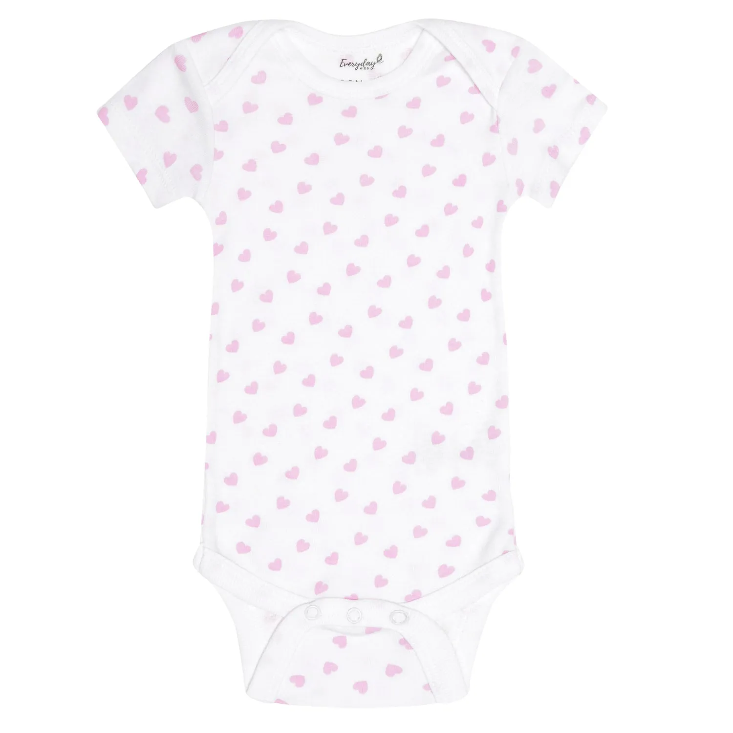 7 Pack Pink Short Sleeve Baby Bodysuits for Girls