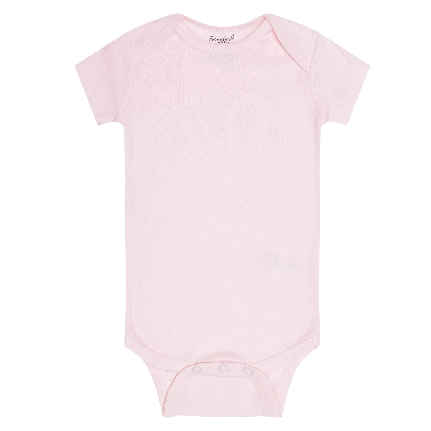 7 Pack Pink Short Sleeve Baby Bodysuits for Girls