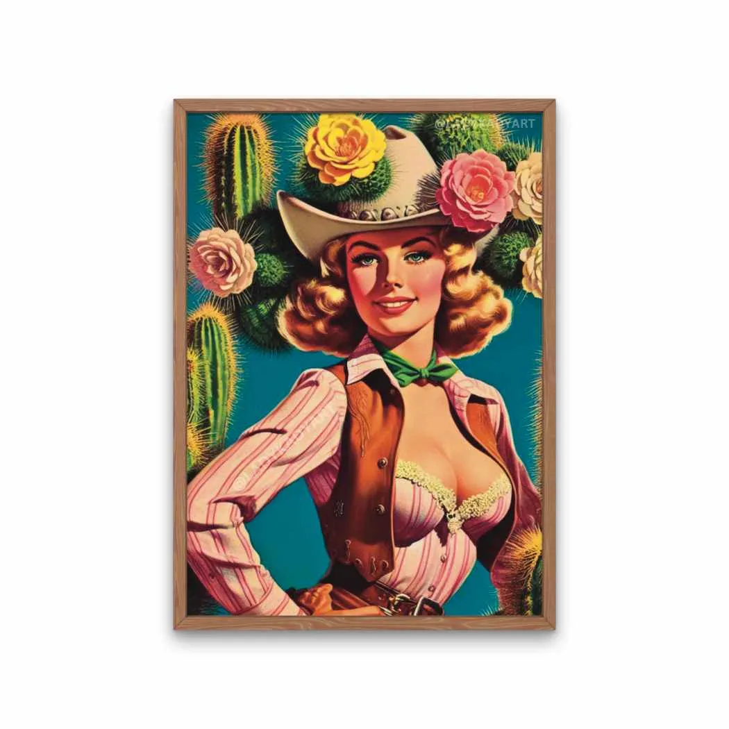 8x10 Art Print | Lady Kady Art | Cactus Cowgirl | pre order