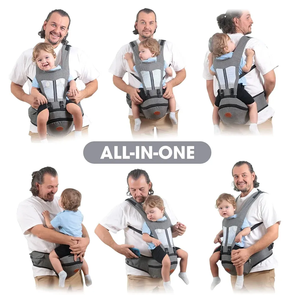 Baby Carrier,  6-In-1 Ergonomic Baby Carrier