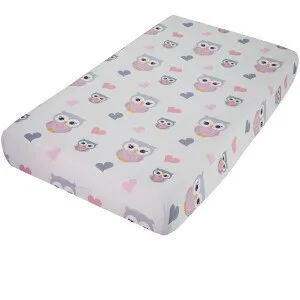 Baby Girl Fitted Crib Sheet Sweet Owls