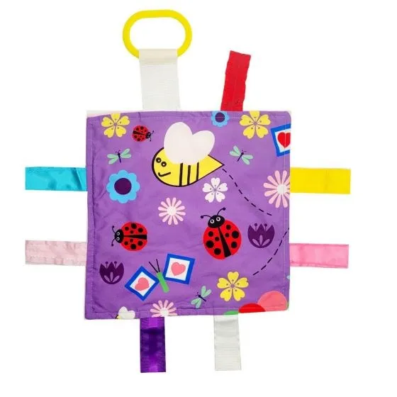 Baby Jack 20x20 Garden Flowers & Bugs Crinkle Sensory Toy