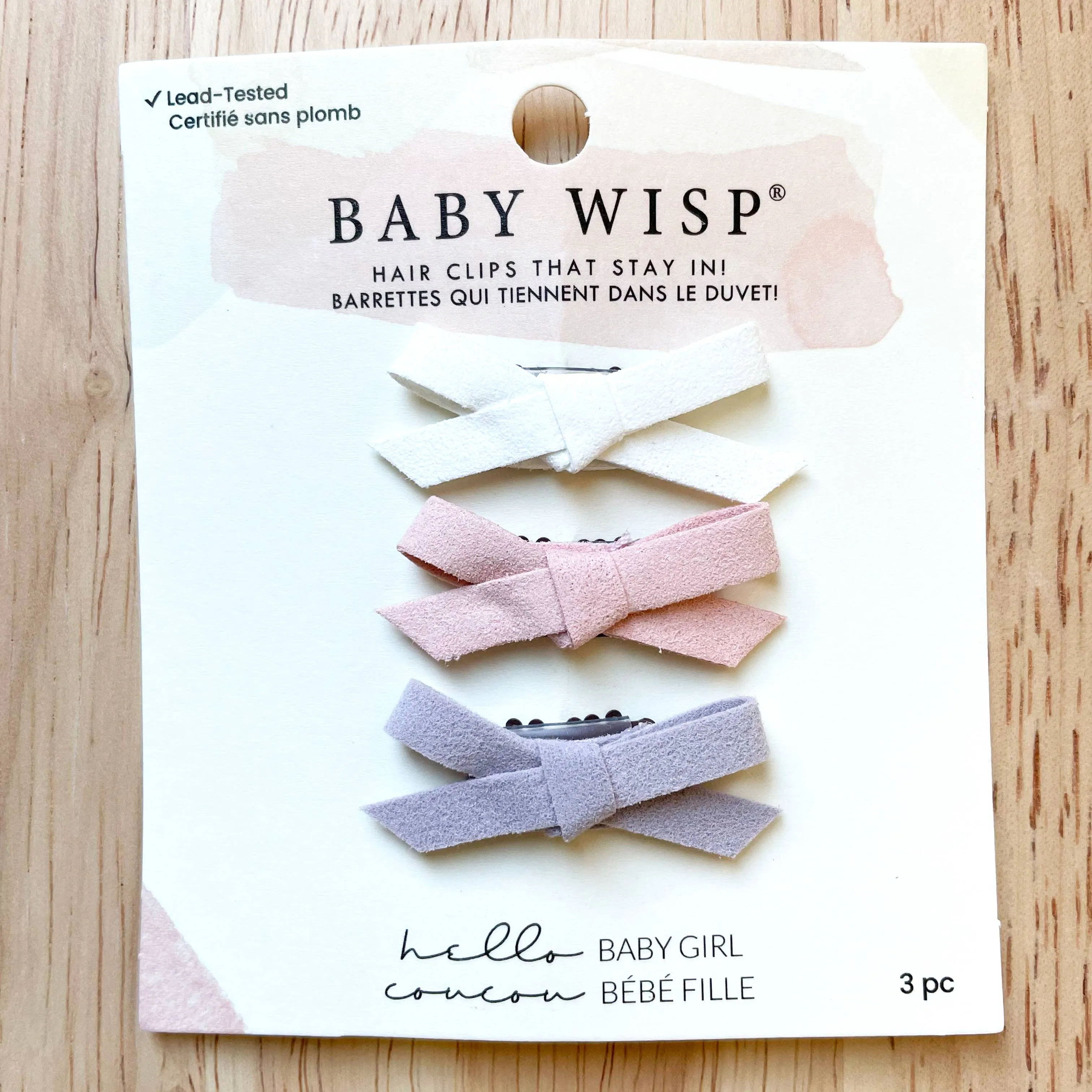 Baby Wisp Faux Suede Mini Wisp Clip Hair Bows