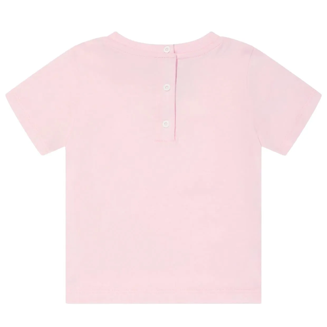 Balmain Baby Embroidered Logo Pink T-Shirt