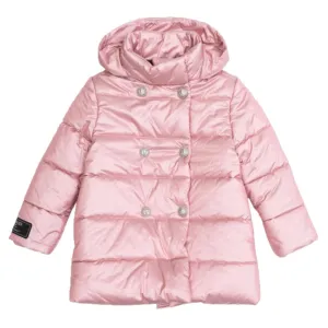 Balmain Baby Quilted Pink Hooded Puffer Jacket