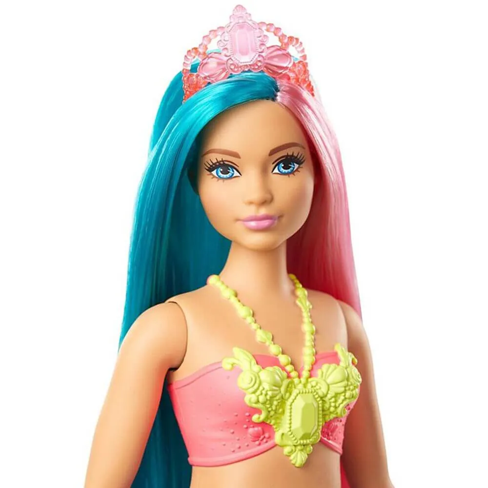 Barbie Dreamtopia Mermaid 12 Inch Doll with Pink and Teal Hair and Tiara