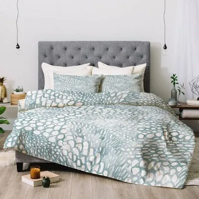 Blue Dash and Ash Cove Comforter Set (Twin XL) 2pc - Deny Designs