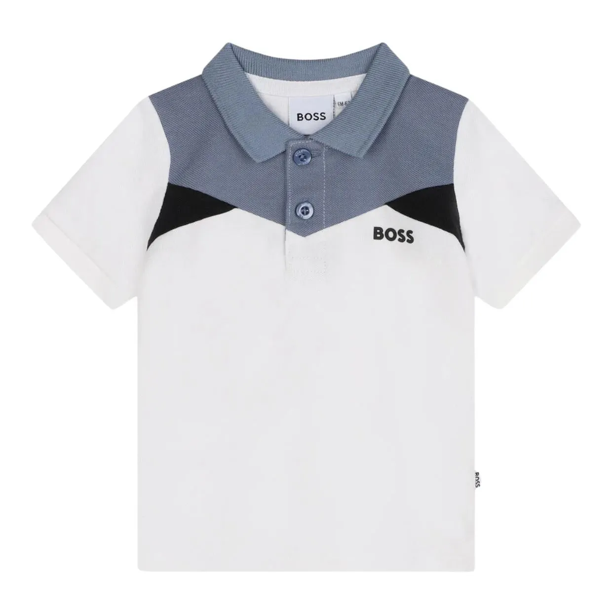 BOSS Baby Colour Block White Polo Shirt