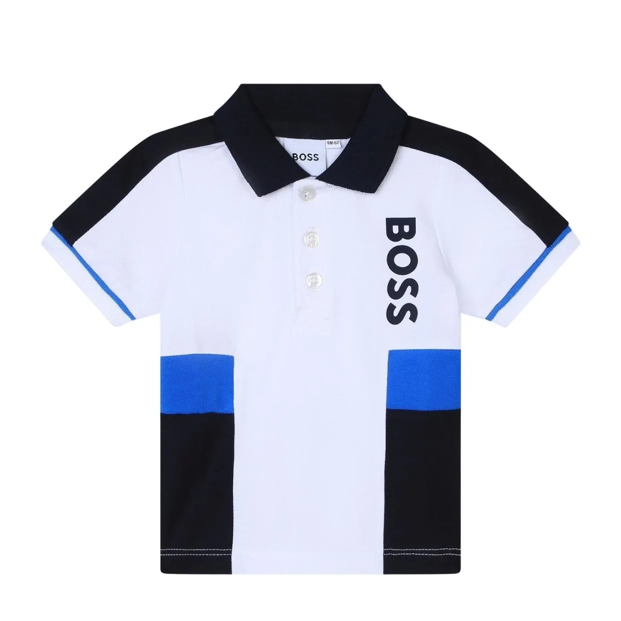 BOSS Baby Logo White & Blue Polo Shirt