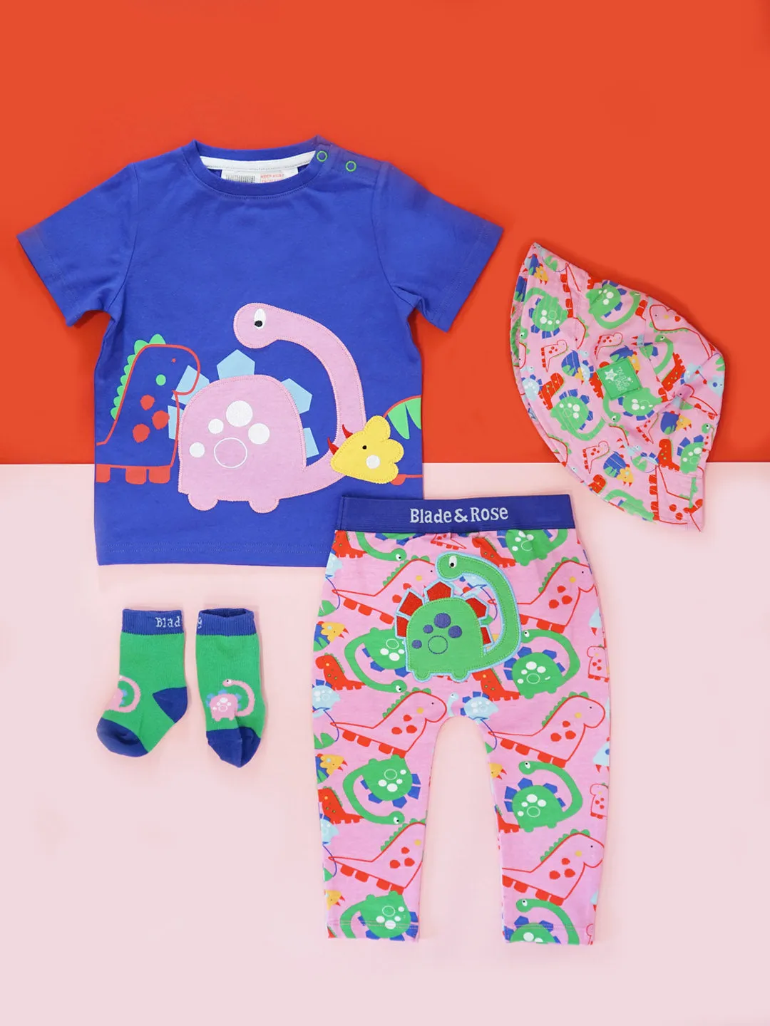 Bright Dino Tee 0-6 Months