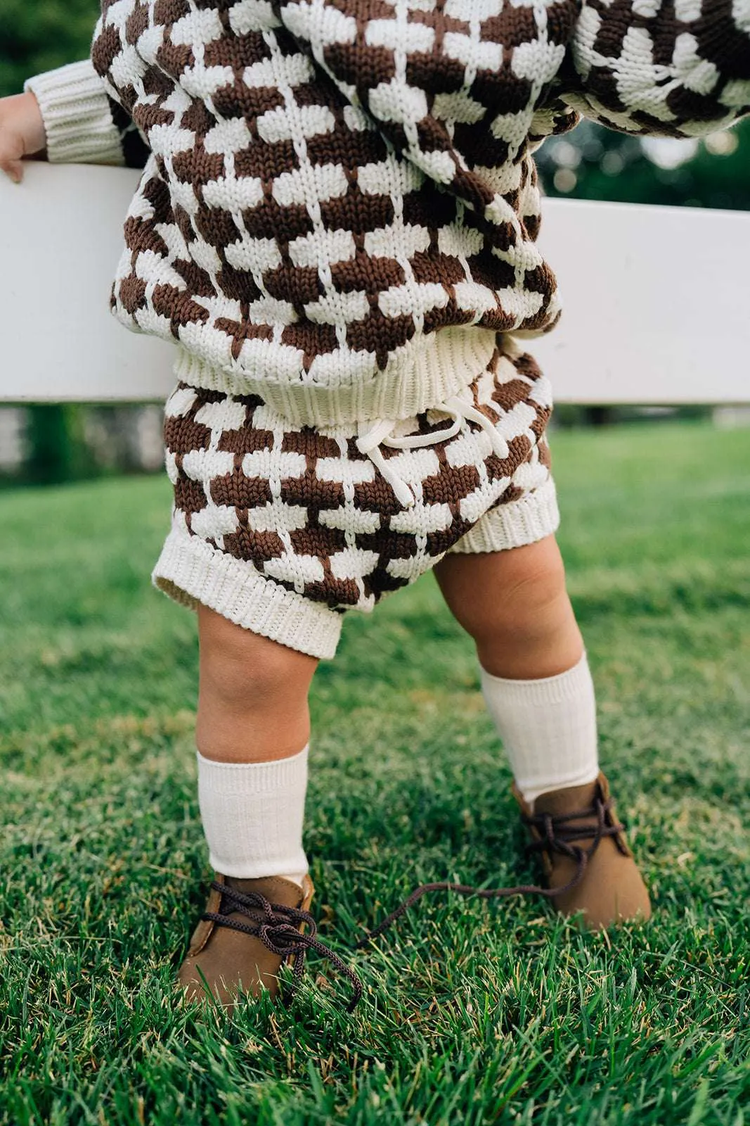 Brown   Cream Knit Bloomers