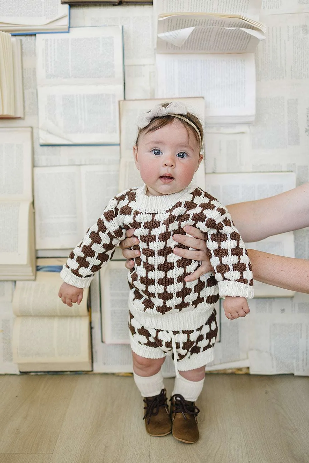 Brown   Cream Knit Bloomers