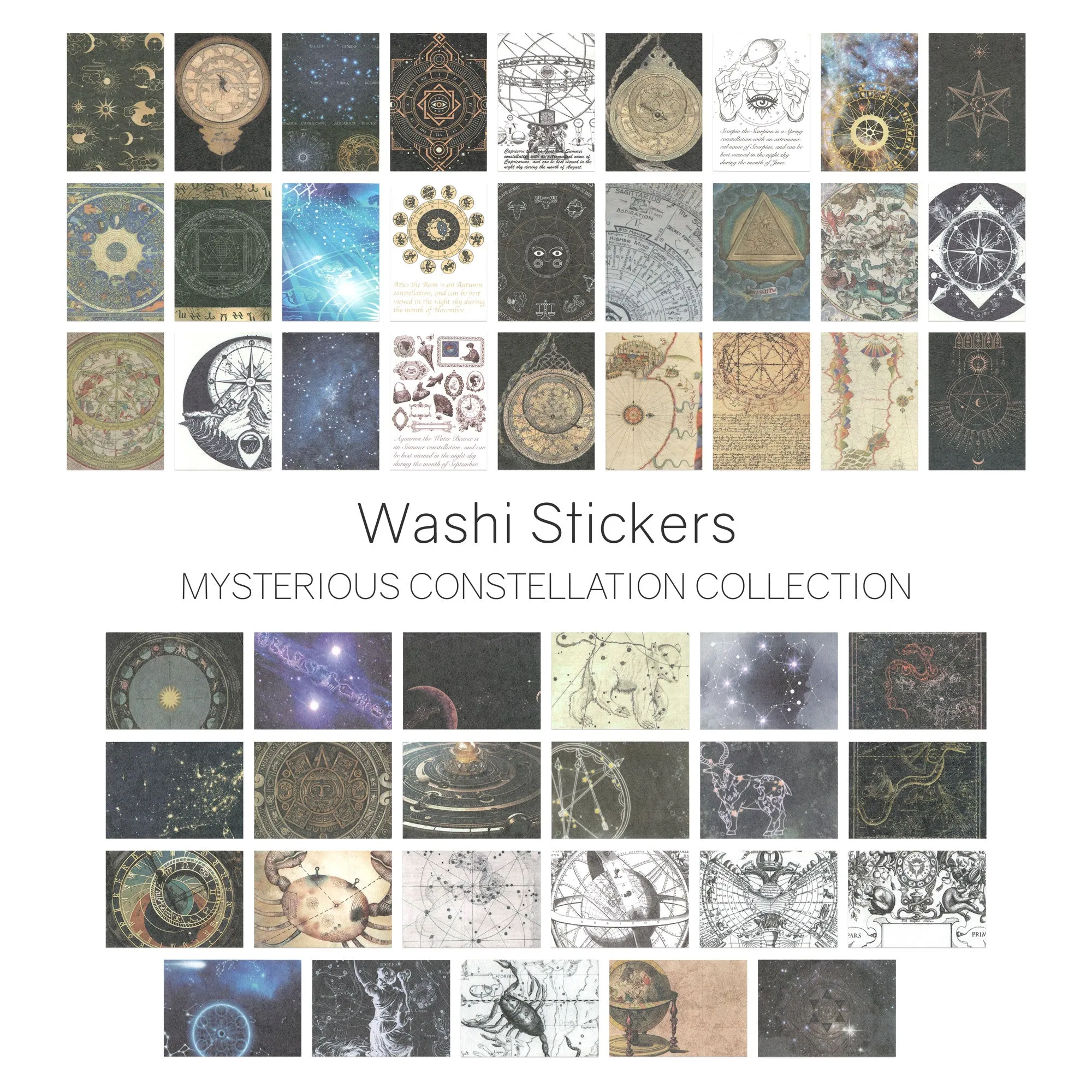 Celestial Mini Washi Sticker Books