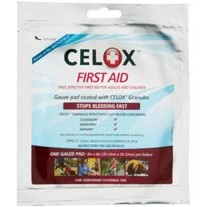 Celox Blood Clot Gauze Pad - Large 8" x 8"