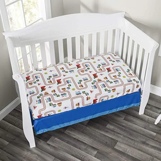 Choo Choo Train 4-Piece Crib Bedding Set