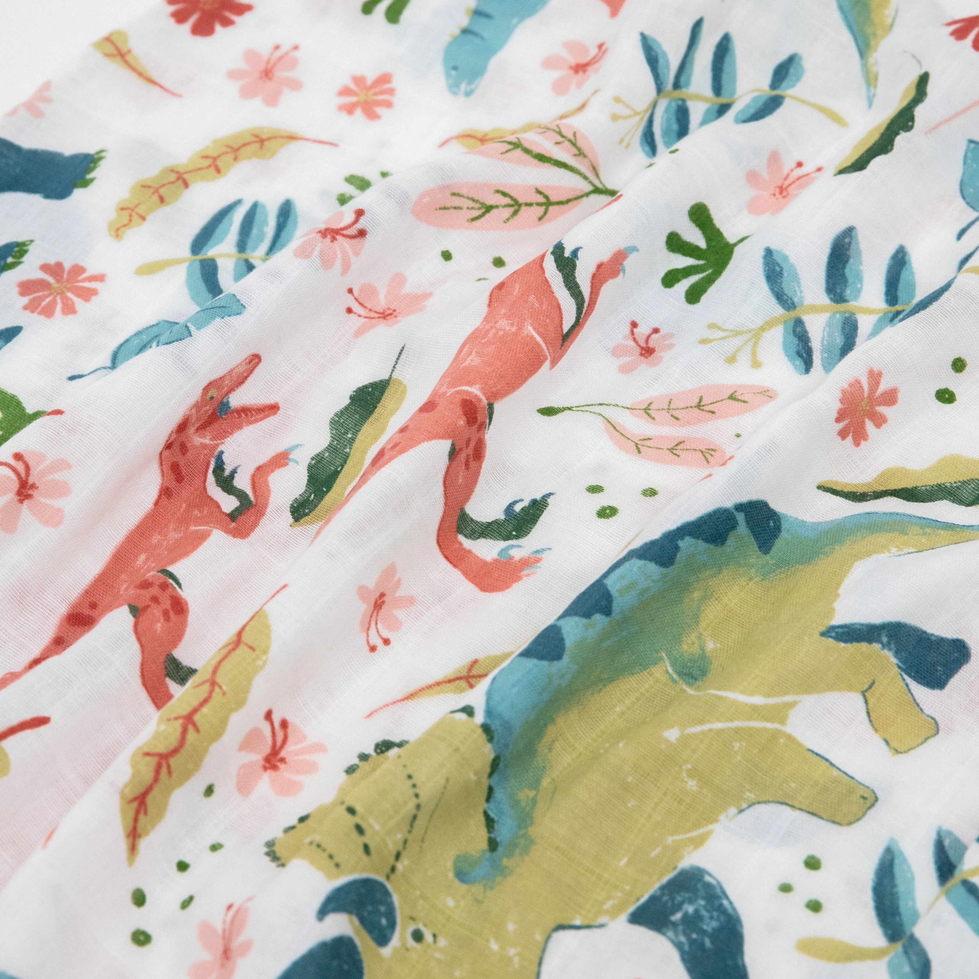 Cotton Muslin Pillowcase 2 Pack - Boho Dino