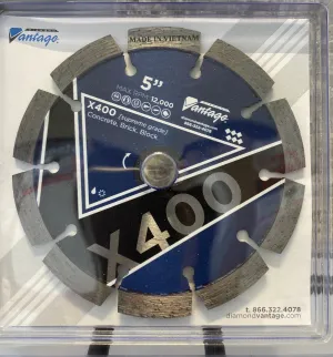 Diamond Vantage 5" Diamond Blade x400 Hard Materials