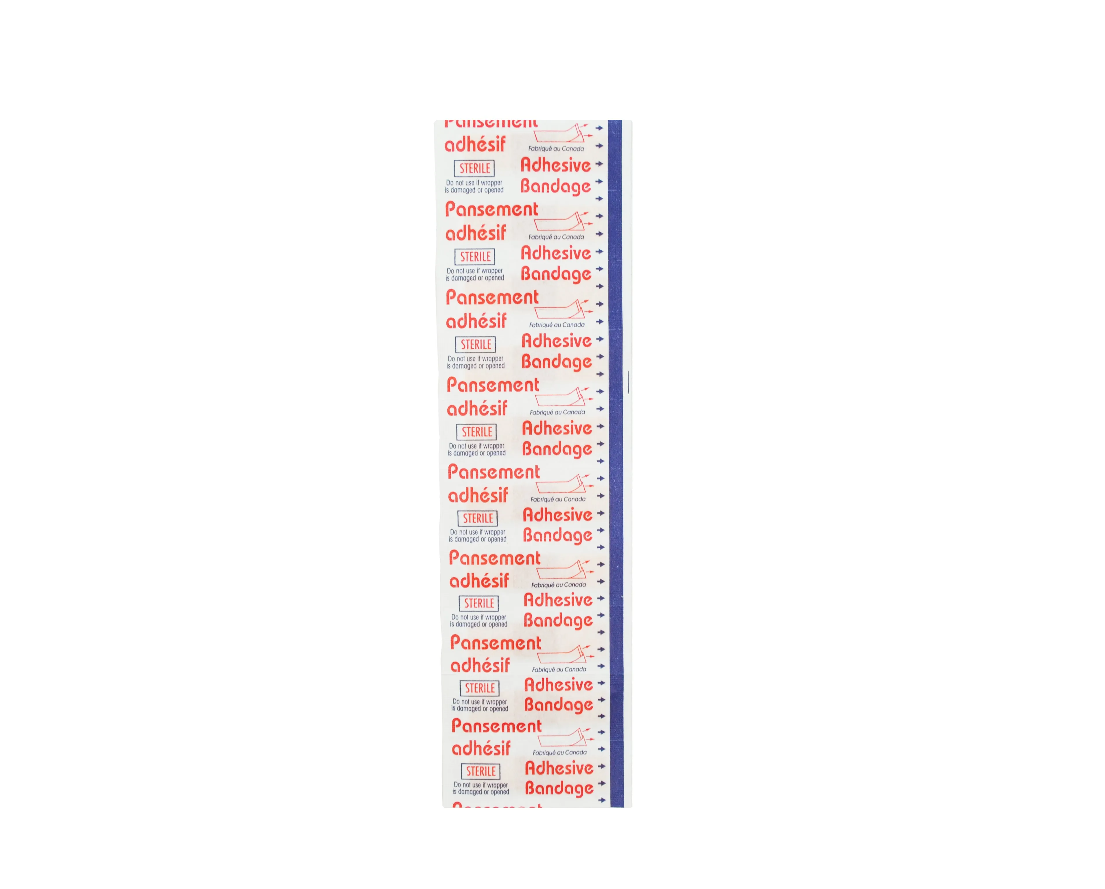 DRESAD1010 - Adhesive Strips 1/2" x 1 1/2" Plastic, Sterile (Pkg of 10)