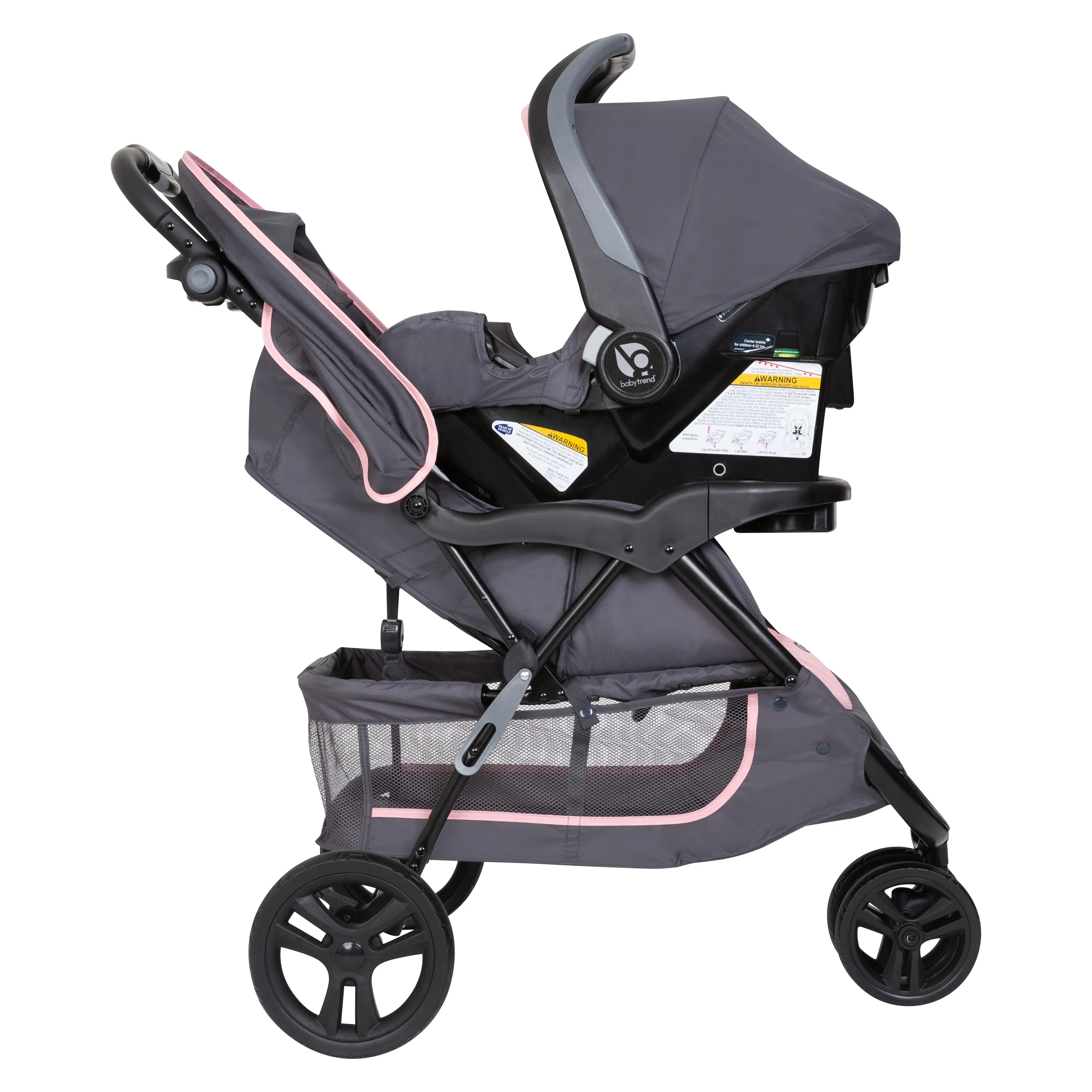 EZ Ride Stroller Travel System with Ally™ 35 Infant Car Seat - Flamingo