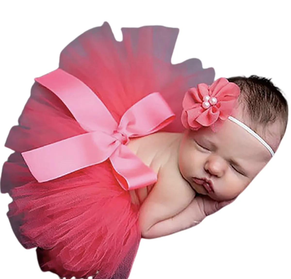 Fancydresswale Baby Photography Props Tutu Skirt dress Newborn Girl Photo Shoot Outfits Infant Princess Costume Prop, Red