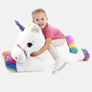 Giant Lying Stuffed Unicorn Soft Toy, 42"