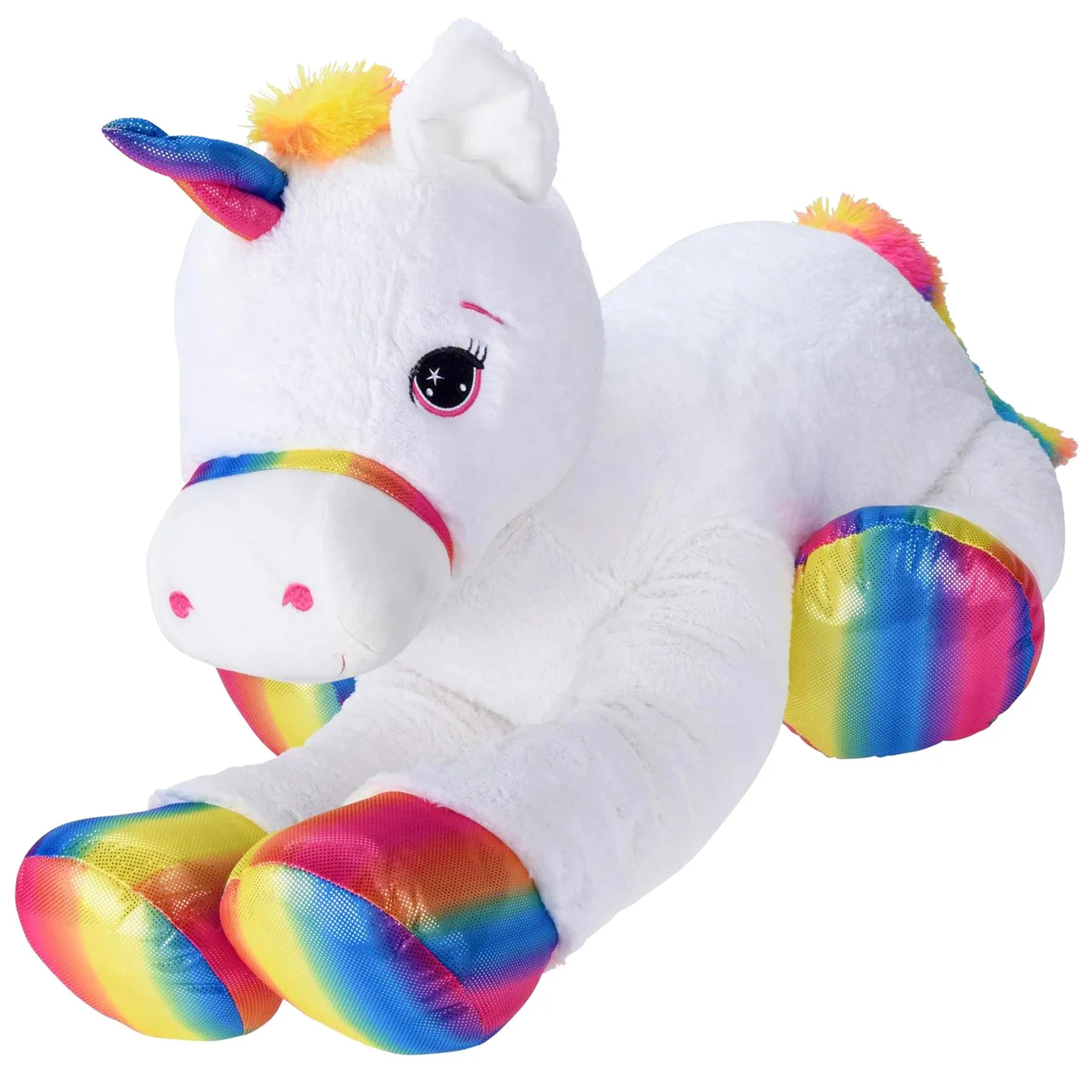 Giant Lying Stuffed Unicorn Soft Toy, 42"