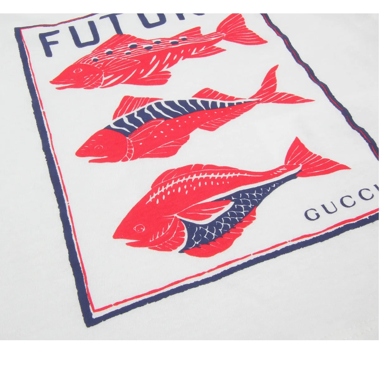 Gucci Baby Fish Print White T-Shirt