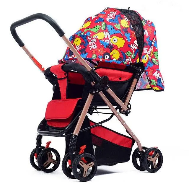 High Quality Baby Stroller High Landscape Folding Baby Trolley Portable Width Sleeping Basket Baby Car for Newborn Pram carrinho