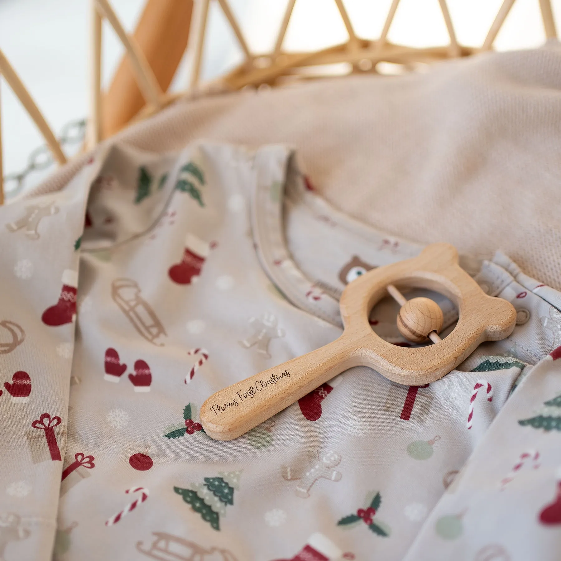 JBØRN Organic Cotton Baby Christmas Pyjama | 0-3 Months