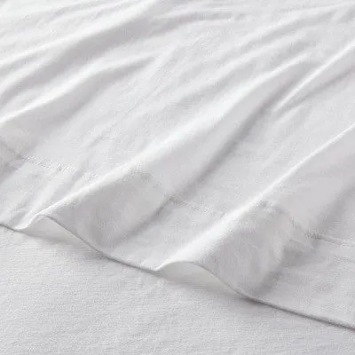 King Cotton Jersey Sheet Set White - Threshold