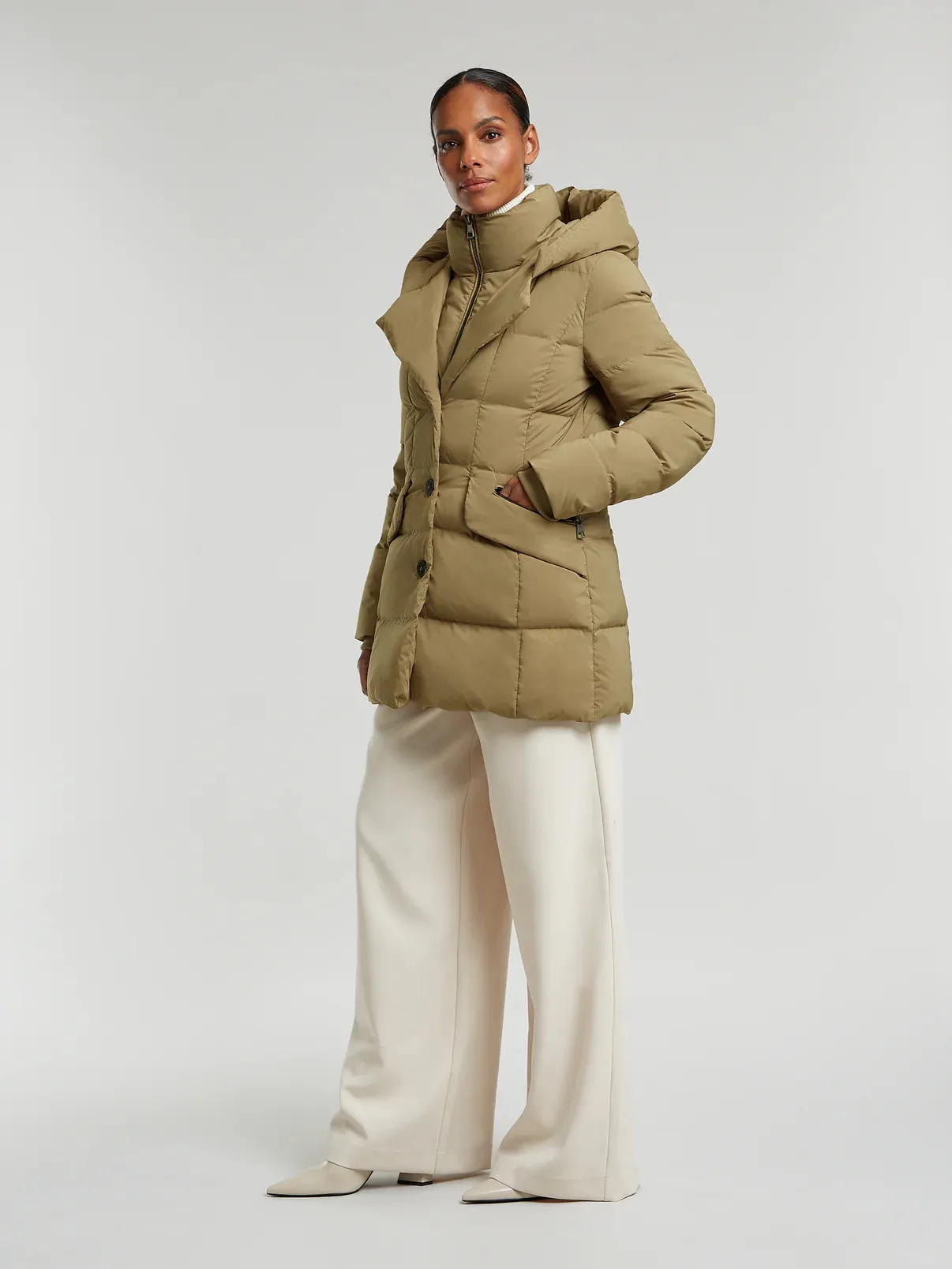 Leana Clay Blazer Puffer Coat