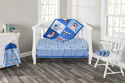 Little Rescuer 4-Piece Crib Bedding Set