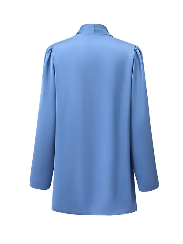 Long Sleeves Loose Solid Color Collarless Outerwear