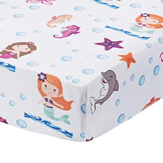 Mermaid Adventures Fitted Crib Sheet