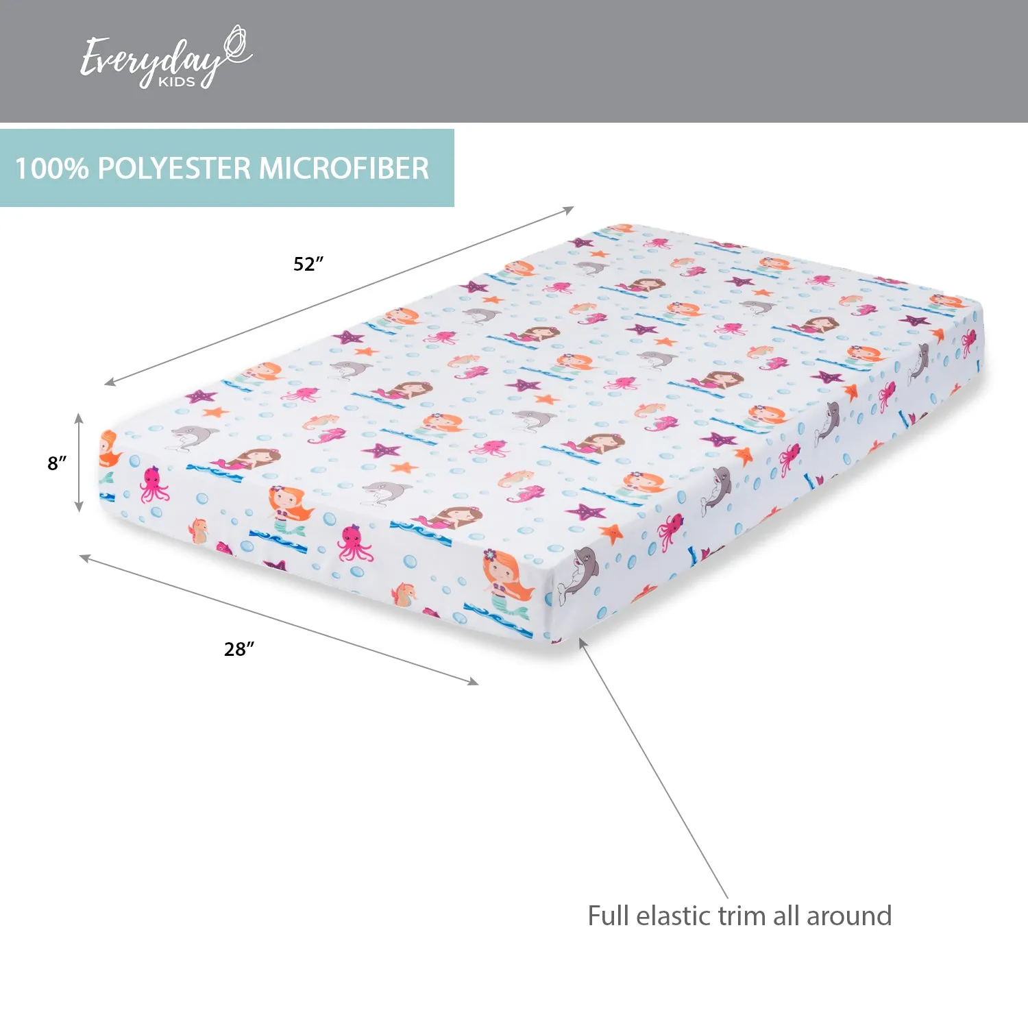 Mermaid Adventures Fitted Crib Sheet