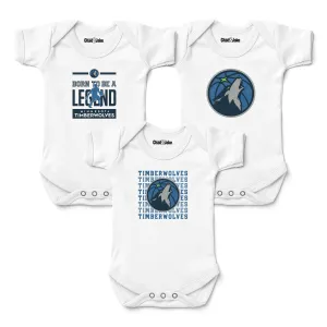 Minnesota Timberwolves 3-Pack Bodysuits