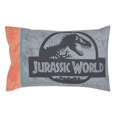 New - 4pc Jurassic World 'Into The Wild' Toddler Bed Set