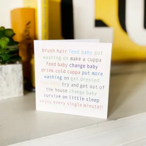 New Baby 'Getting Nothing Done' Card