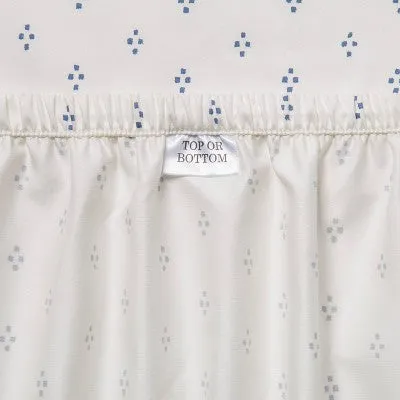 New - Full 400 Thread Count Dot Print Performance Sheet Set White/Blue Dot - Threshold