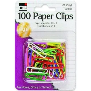 Paper Clips (Coated - Assorted Colors)