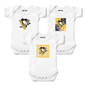 Pittsburgh Penguins 3-Pack Bodysuits