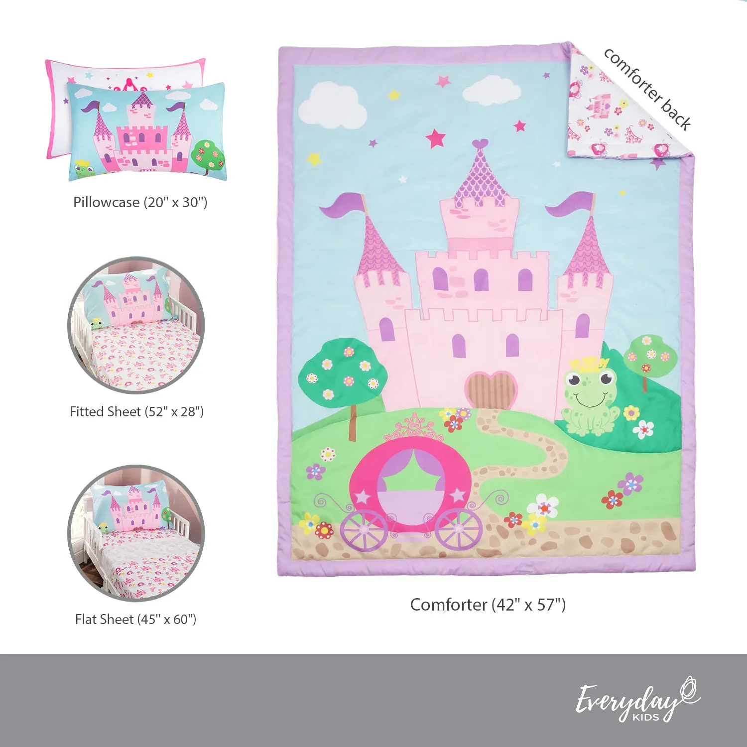 Princess Storyland 4-Piece Toddler Bedding Set