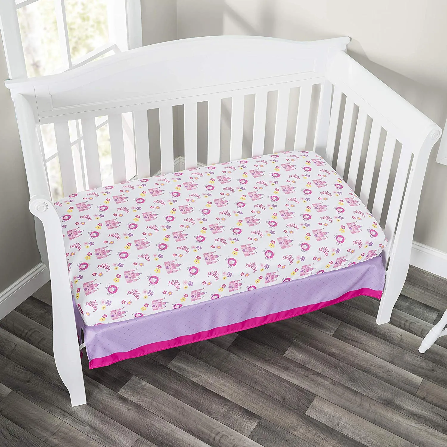 Princess/Lavender 2-Pack Fitted Crib Sheet