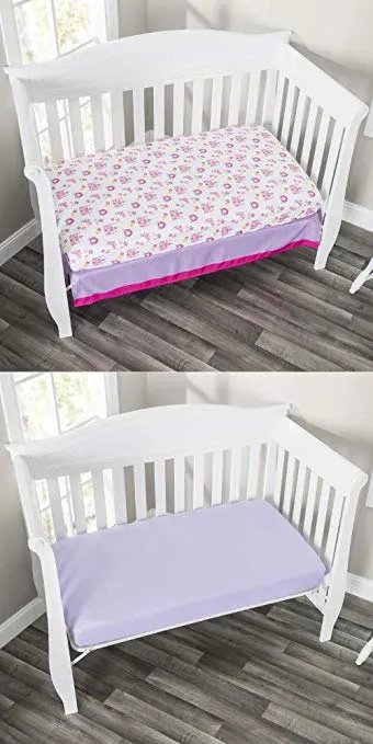 Princess/Lavender 2-Pack Fitted Crib Sheet