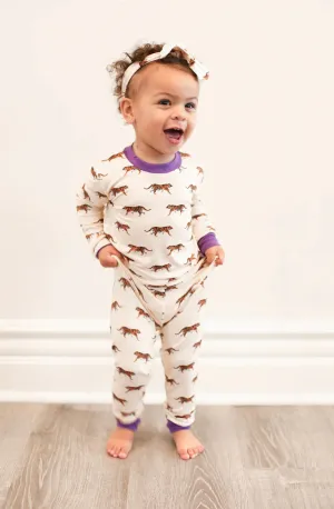 Purple Tiger 2 Piece Bamboo Pajama Set