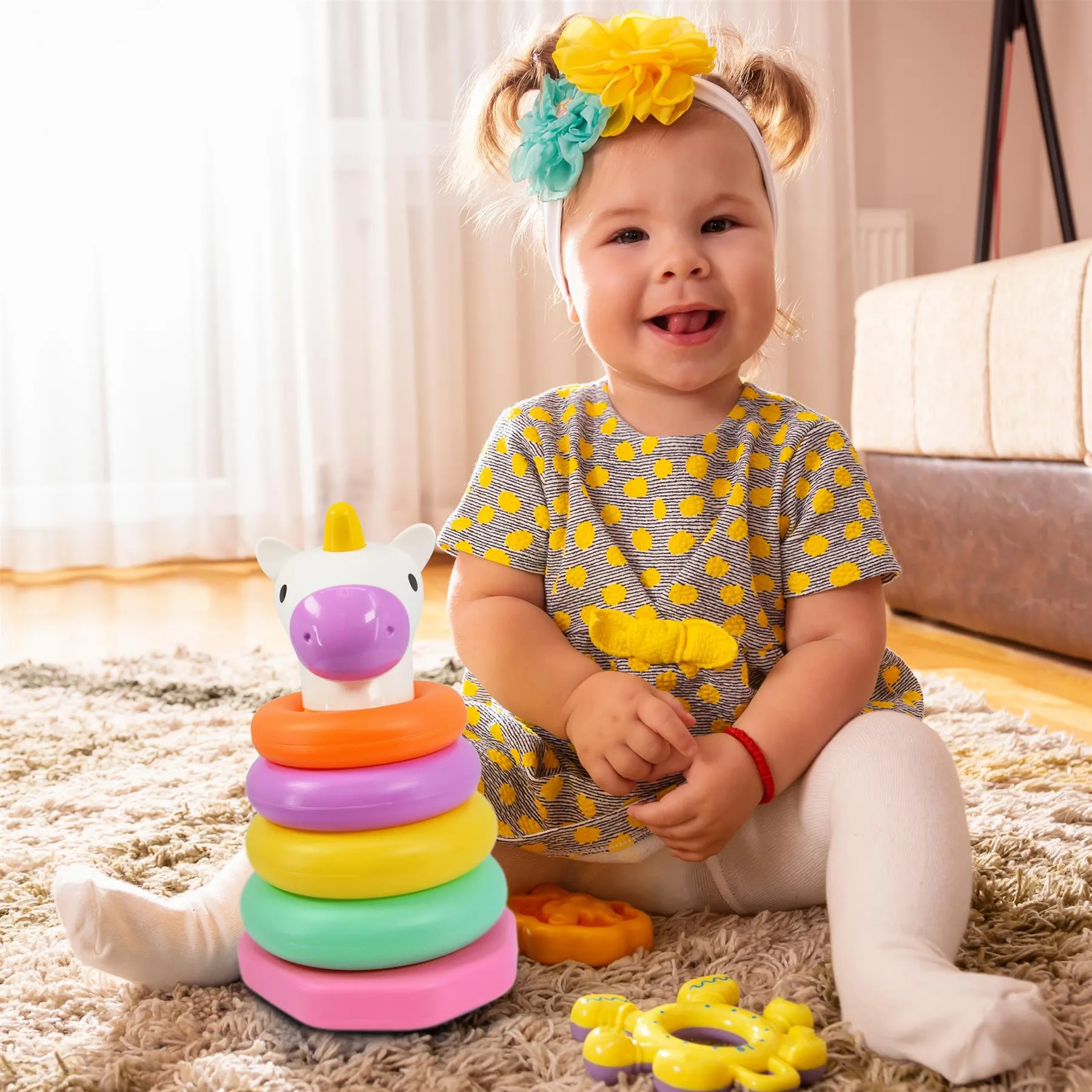 "Una The Unicorn" Baby Stacking Rings